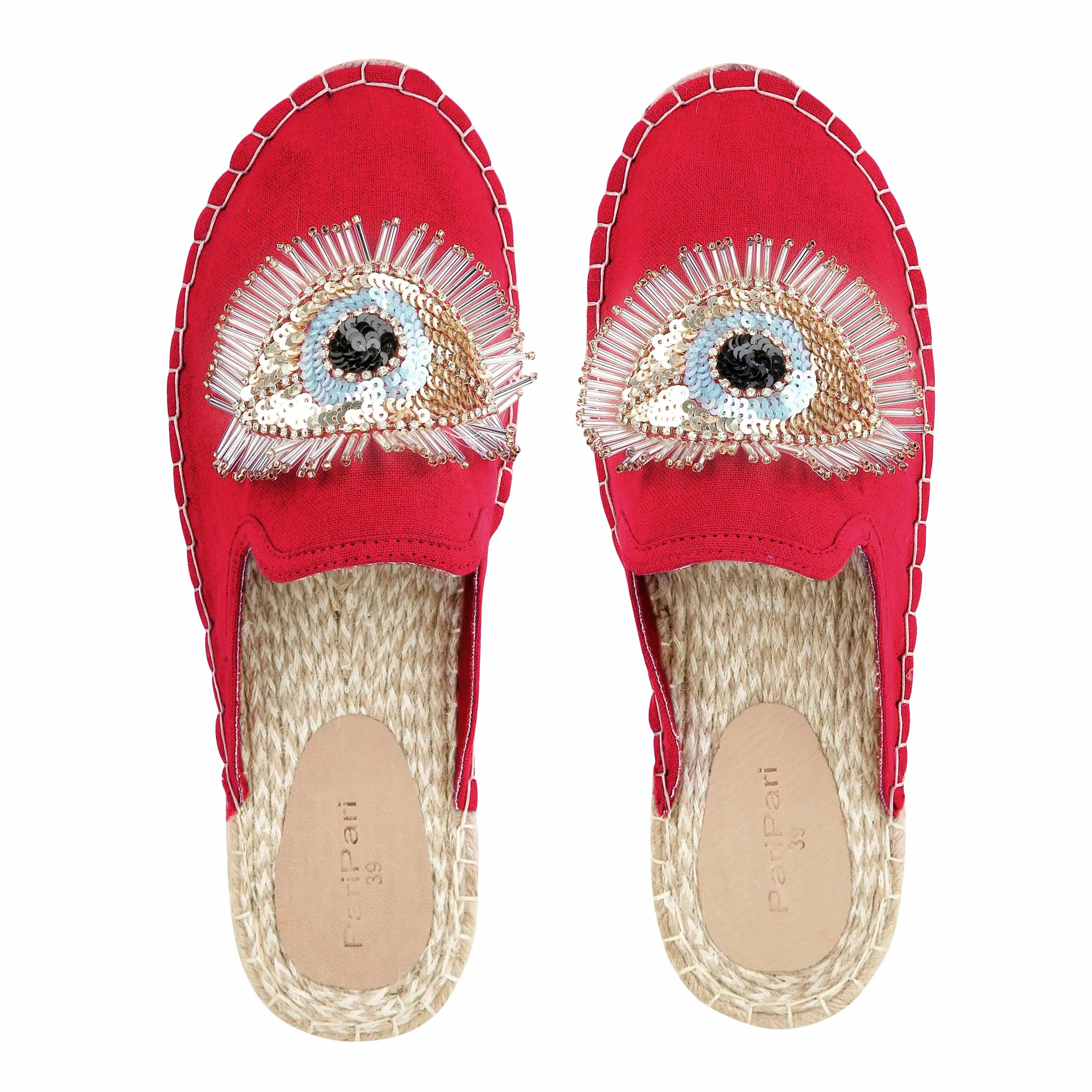 Glare Espadrilles Crimson Fancy Haut Platform