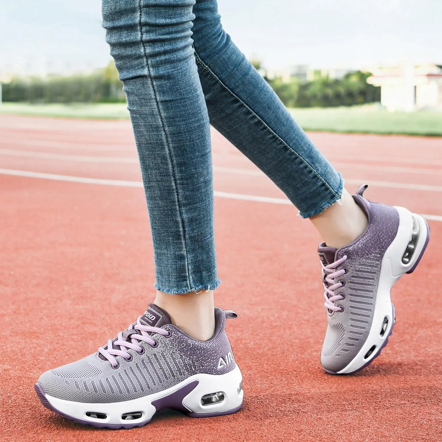 GOOBON Wide Toe Box Running Shoes Women Walking Sneakers Wide Width Tennis Athletic Shoes