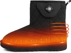 Heated Boot for Women, Heating Foot Warmer Shoes Non-Slip Snow Boots Breathable Waterproof Rechargeable Electric Heat House Slippers 7.4V Batterys Keep Feet Warm Winter Indoor Outdoor Unisex