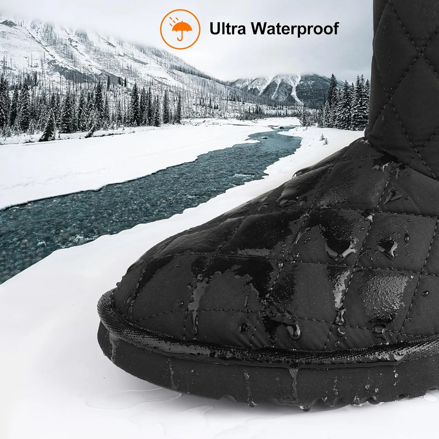 Heated Boot for Women, Heating Foot Warmer Shoes Non-Slip Snow Boots Breathable Waterproof Rechargeable Electric Heat House Slippers 7.4V Batterys Keep Feet Warm Winter Indoor Outdoor Unisex