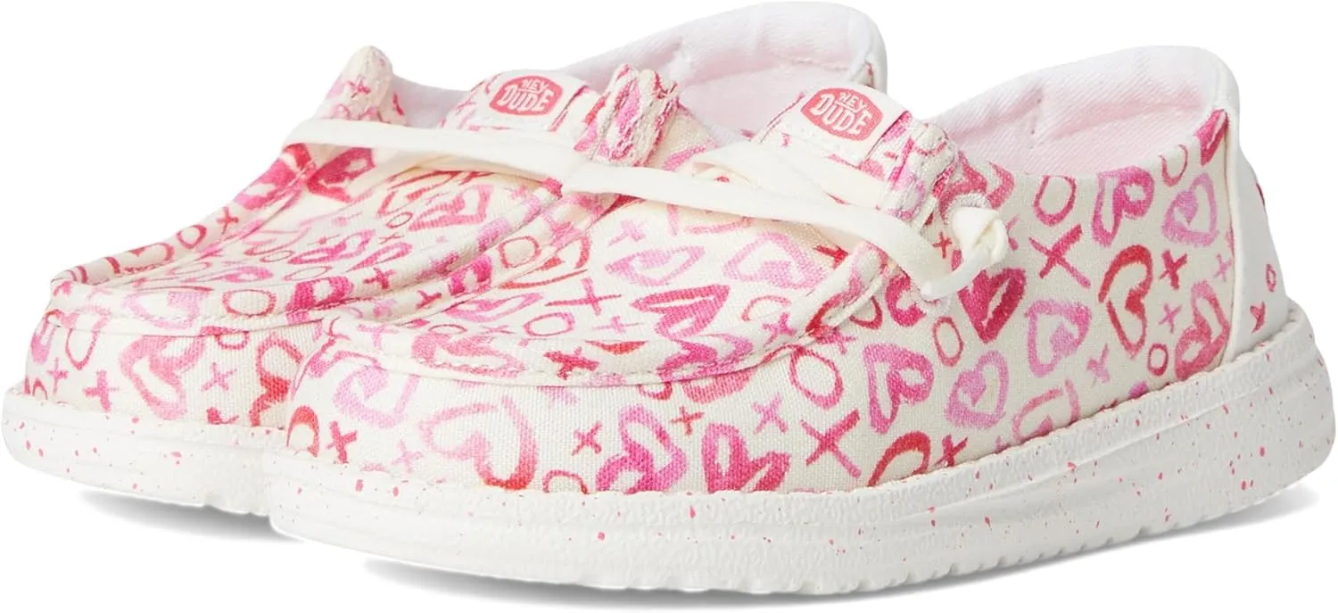 Hey Dude Girl's Wendy Watercolor Hearts (Little Big Kid) Loafer