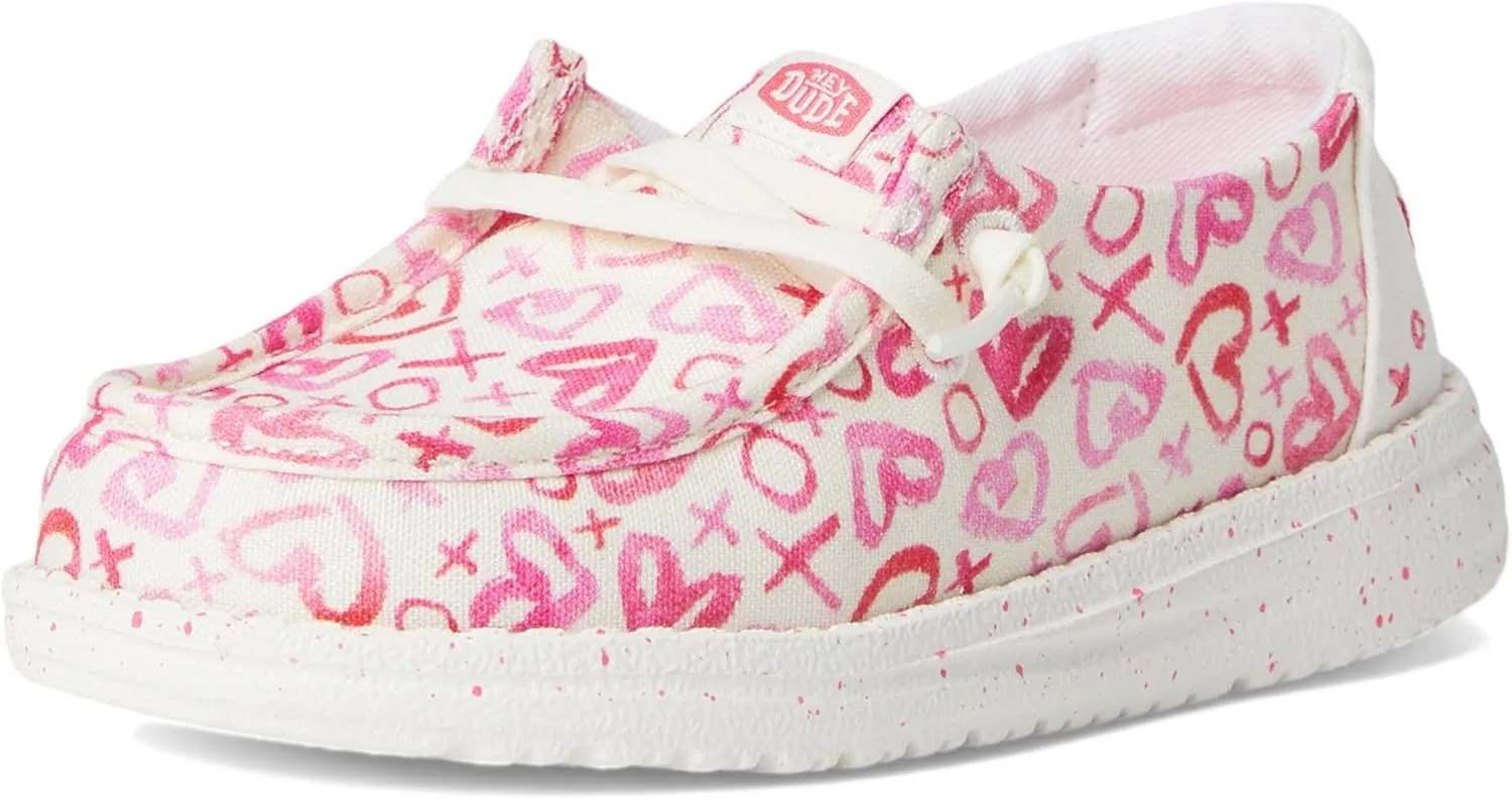 Hey Dude Girl's Wendy Watercolor Hearts (Little Big Kid) Loafer