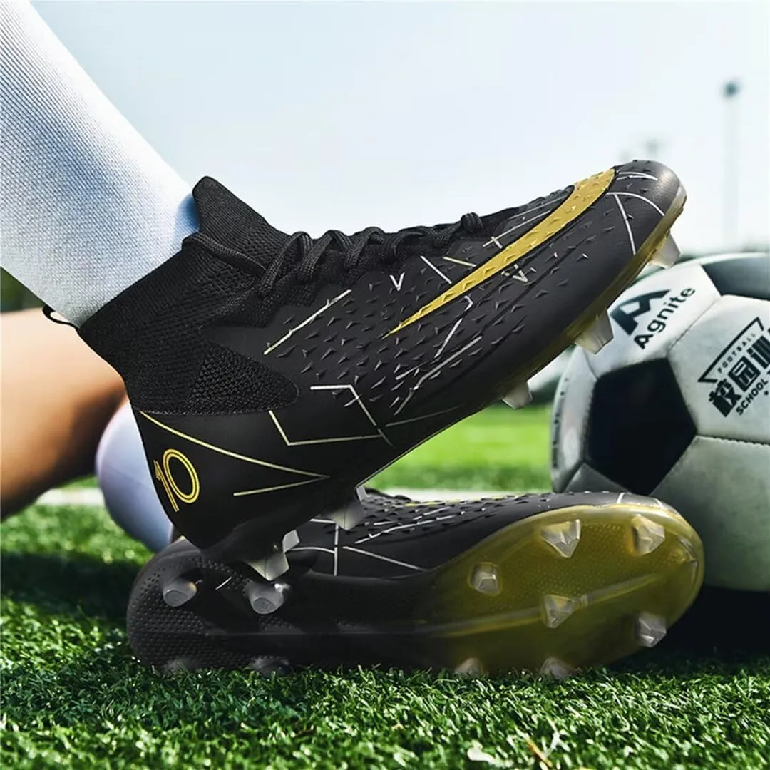 High-Top Soccer Cleats for Mens Womens Football Boots Youth Lightweight Professional Soccer Shoes Firm Ground
