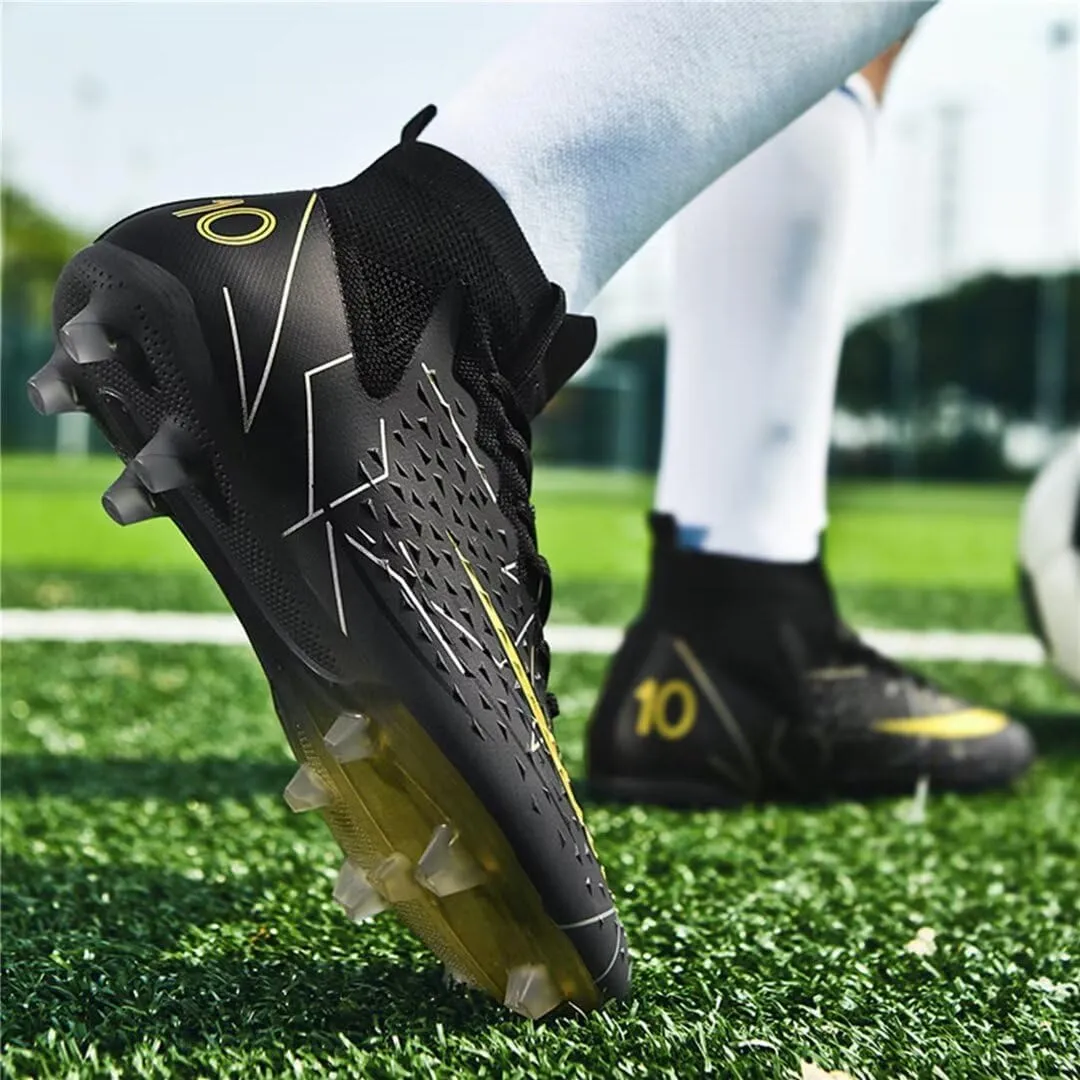High-Top Soccer Cleats for Mens Womens Football Boots Youth Lightweight Professional Soccer Shoes Firm Ground