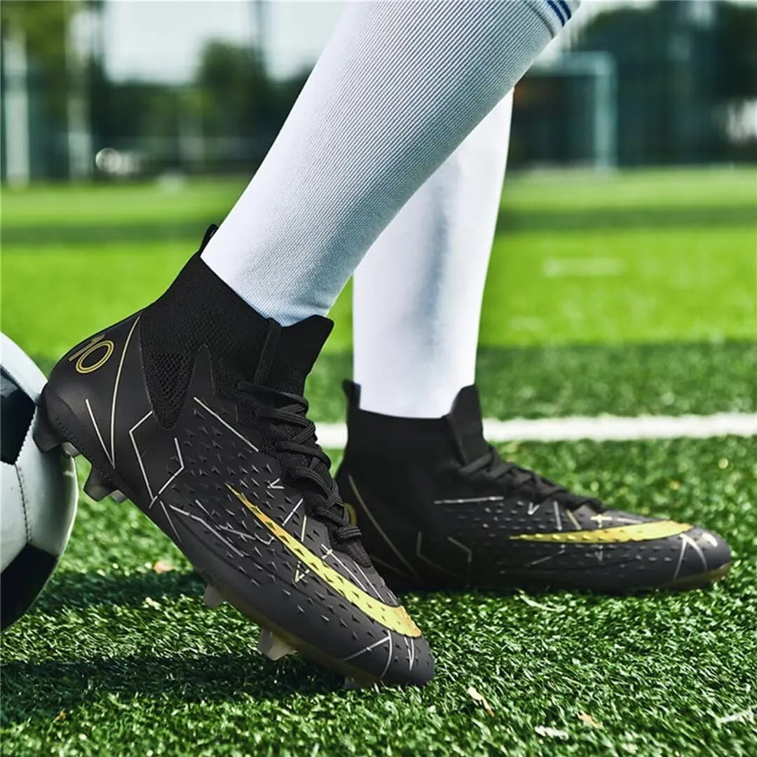High-Top Soccer Cleats for Mens Womens Football Boots Youth Lightweight Professional Soccer Shoes Firm Ground