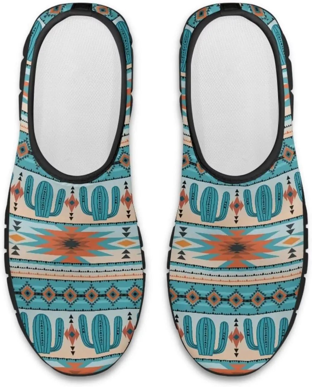 Howilath Western Tribal Aztec Mens Slip on Loafers Casual Shoes Running Sneakers Breathable Hands Free Shoes