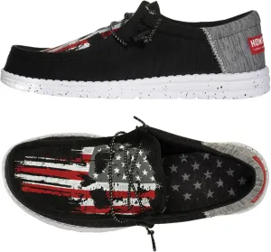 Howitzer Men's Slip-On Shoes We The People Patriot Sneakers with Camo Print Footwear
