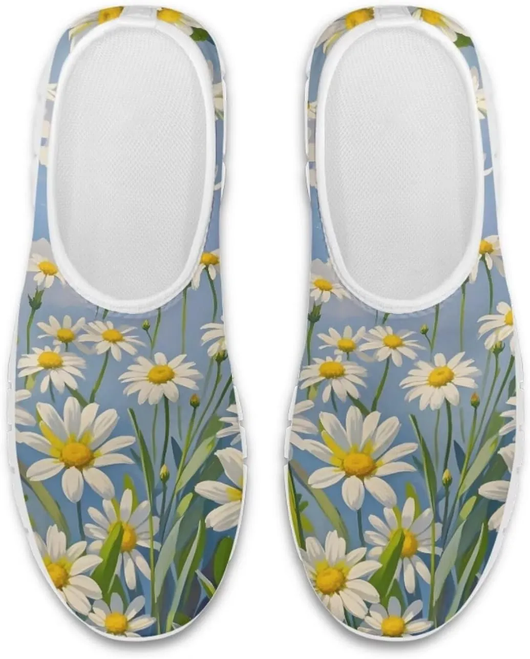 Jeiento Yellow Sunflowers Butterfly Loafers for Women Slip on Casual Walking Shoes