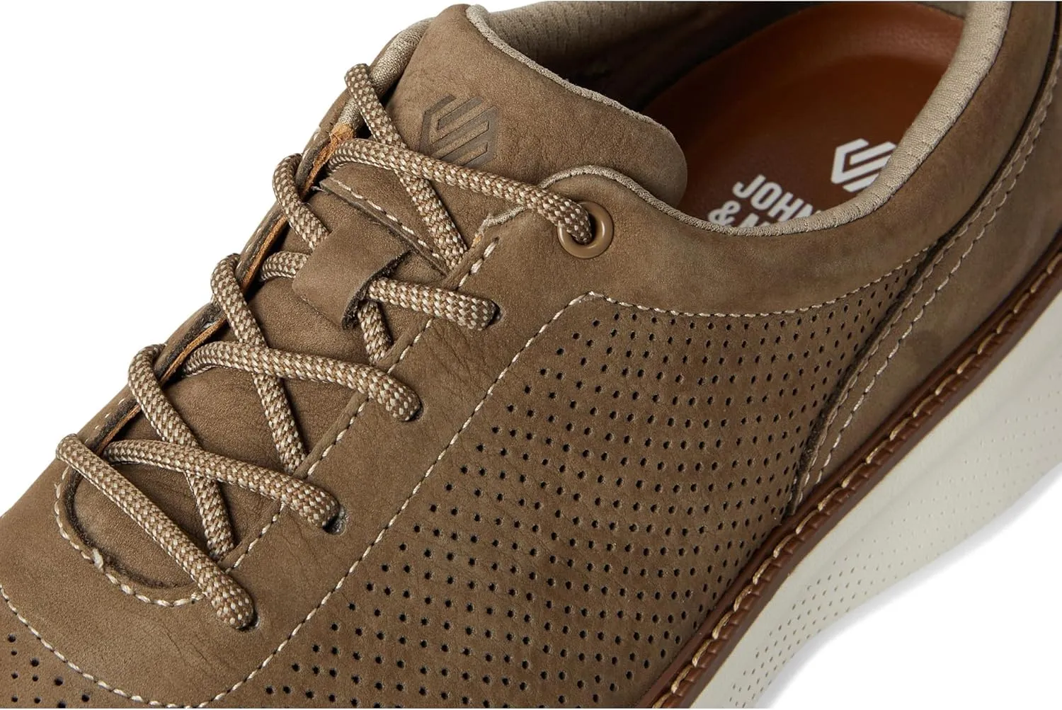 Johnston & Murphy Hayden Perfed U-Throat Shoes for Men, Leather Shoes for Men, Men’s Dress Sneakers