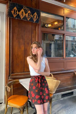 Jupe mini à nouer
