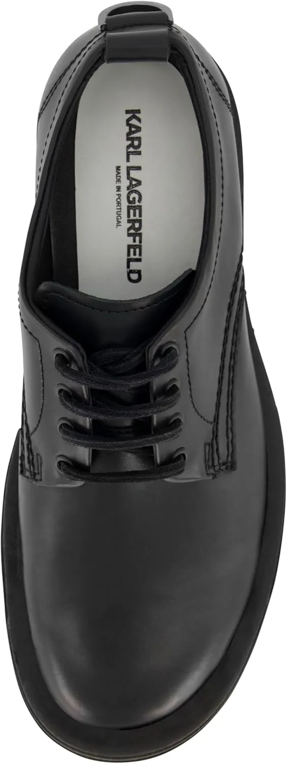Karl Lagerfeld Paris Men's White Label Plain Toe Derby Oxford Sneaker