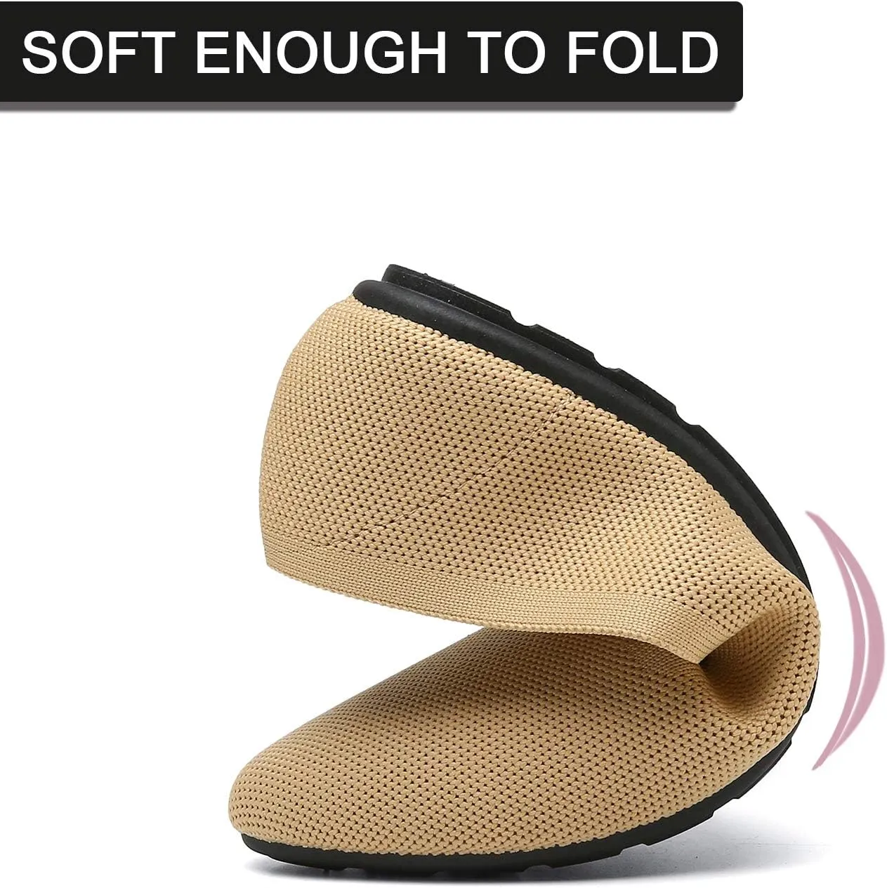 katliu Women's Flats Knit Comfort Pointed Toe Ballet Flats Shoes Casual Slip On Shoes