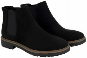 Kensie Women's Sandor Faux Suede Chelsea Boots - Low Heel Fashion Booties, Zipper Closure