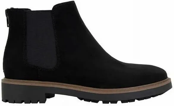 Kensie Women's Sandor Faux Suede Chelsea Boots - Low Heel Fashion Booties, Zipper Closure