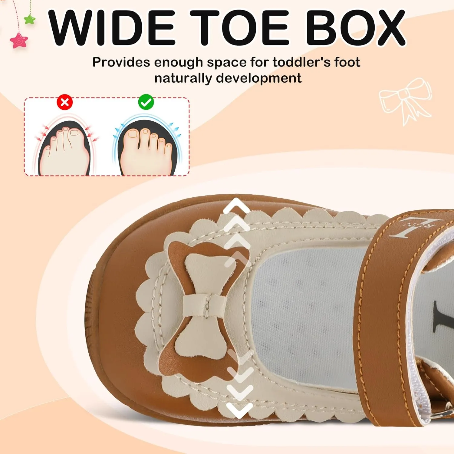 L-RUN Toddler Girl Mary Jane Dress Shoes Little Girls Uniform School Shoes Non-Slip Ballet Flats Flower Girls Shoes for Wedding Party Concert