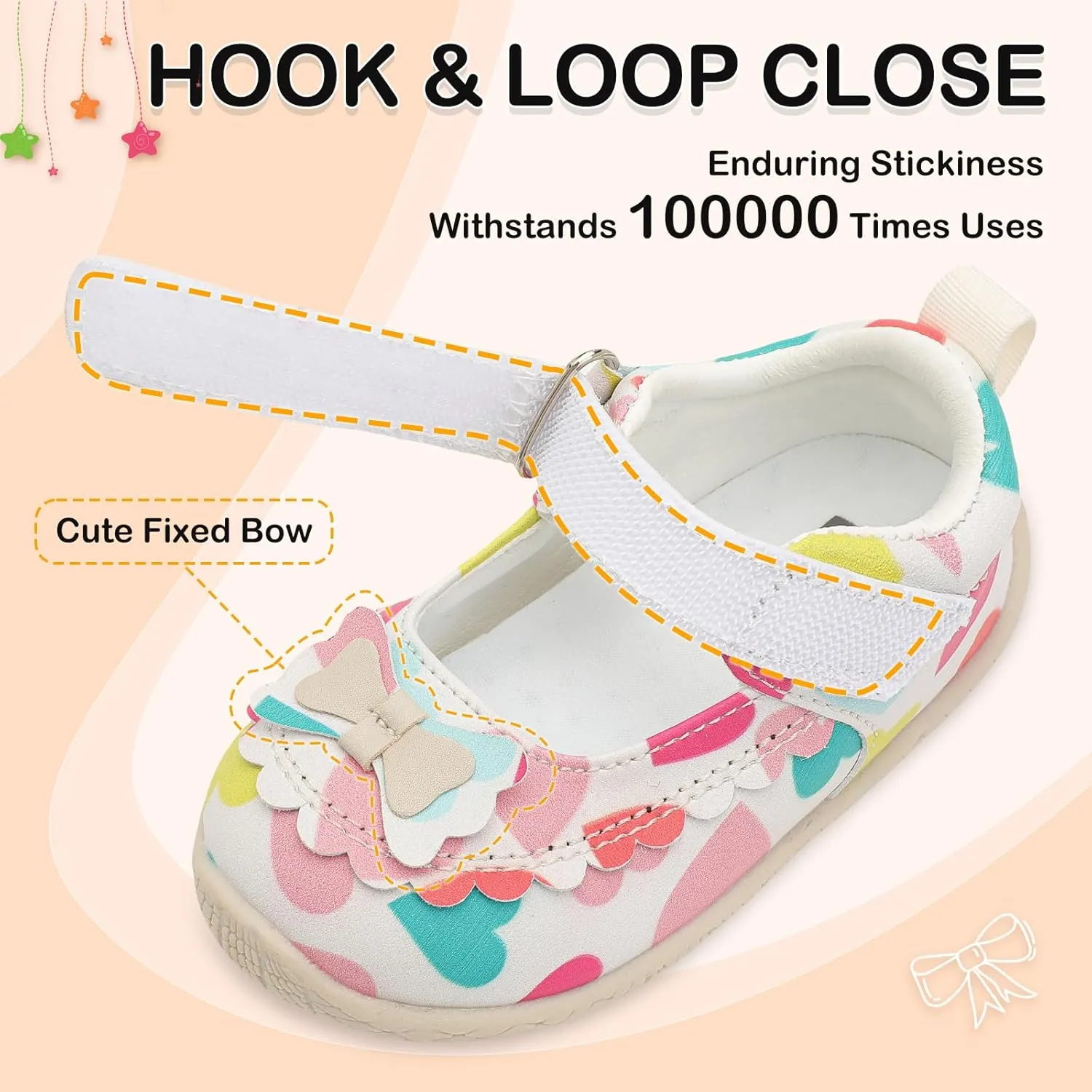 L-RUN Toddler Girl Mary Jane Dress Shoes Little Girls Uniform School Shoes Non-Slip Ballet Flats Flower Girls Shoes for Wedding Party Concert