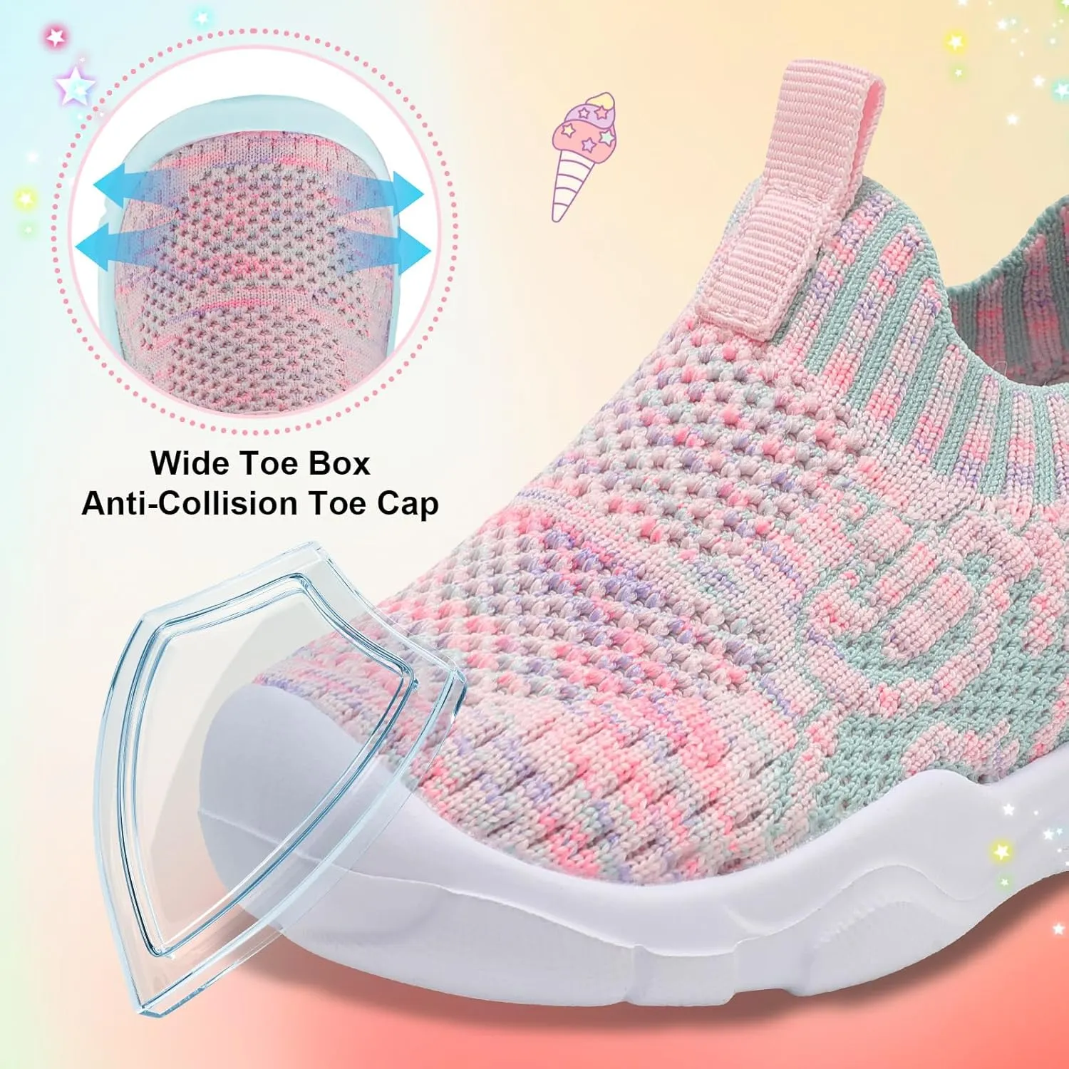 L-RUN Toddler Shoes Barefoot Kids Sneakers Wide Toe Box Boys Girls Tennis Shoes Lightweight Baby Walking Shoes Slip on Shoes