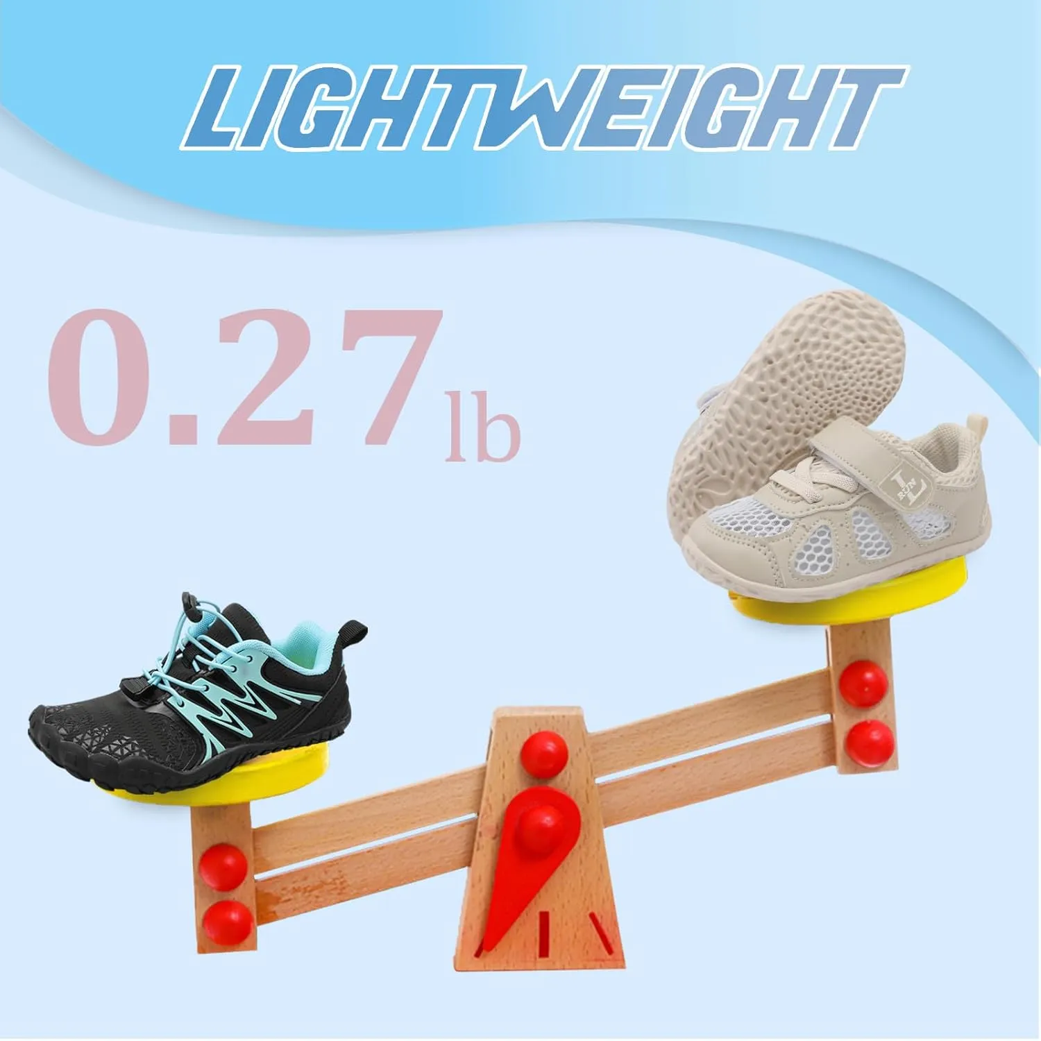 L-RUN Toddler Sneakers Boys Girls Barefoot Summer Walking Shoes Toddler Boy Tennis Shoes Mesh Lightweight