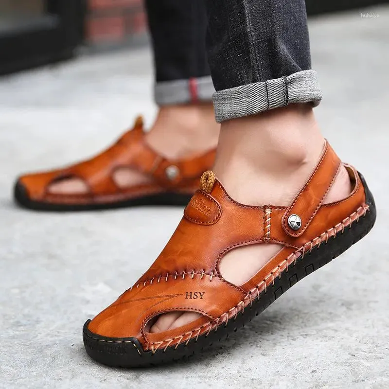 Leather loafers with seam detail