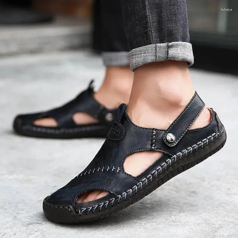 Leather loafers with seam detail