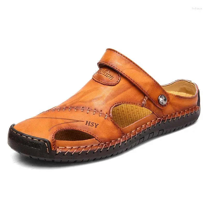 Leather loafers with seam detail