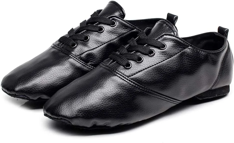 Lightweight Jazz Shoes Modern Dance Shoes Lace Up Soft Sole for Women and Men