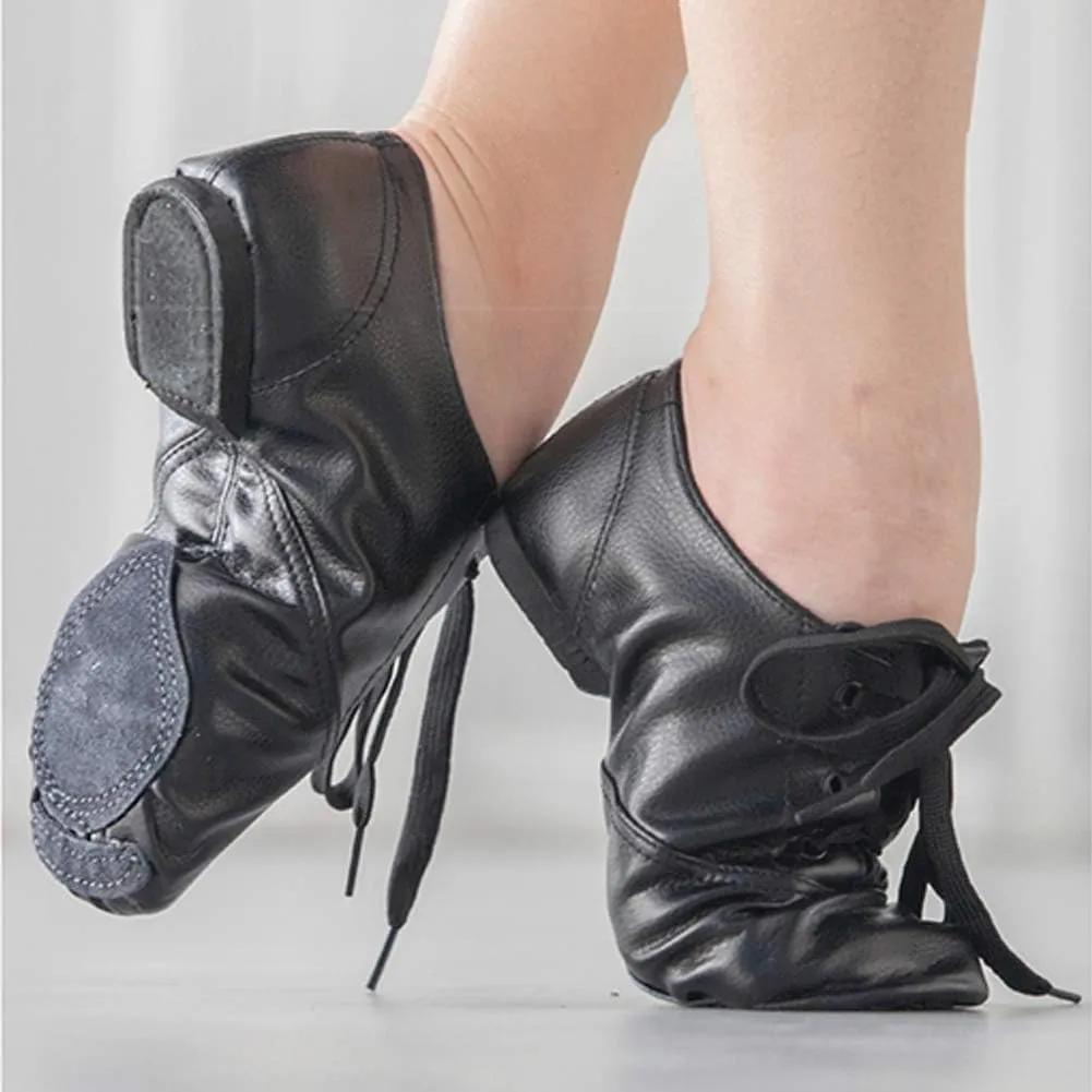 Lightweight Jazz Shoes Modern Dance Shoes Lace Up Soft Sole for Women and Men