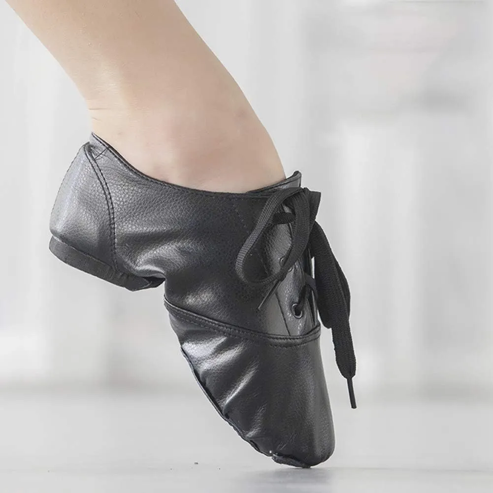 Lightweight Jazz Shoes Modern Dance Shoes Lace Up Soft Sole for Women and Men