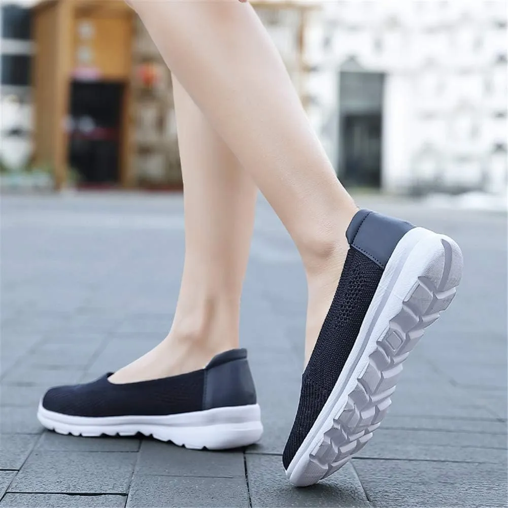 LLTMALL Women's Mesh Slip on Sneakers Comfortable Knit Ballet Flats Shoes