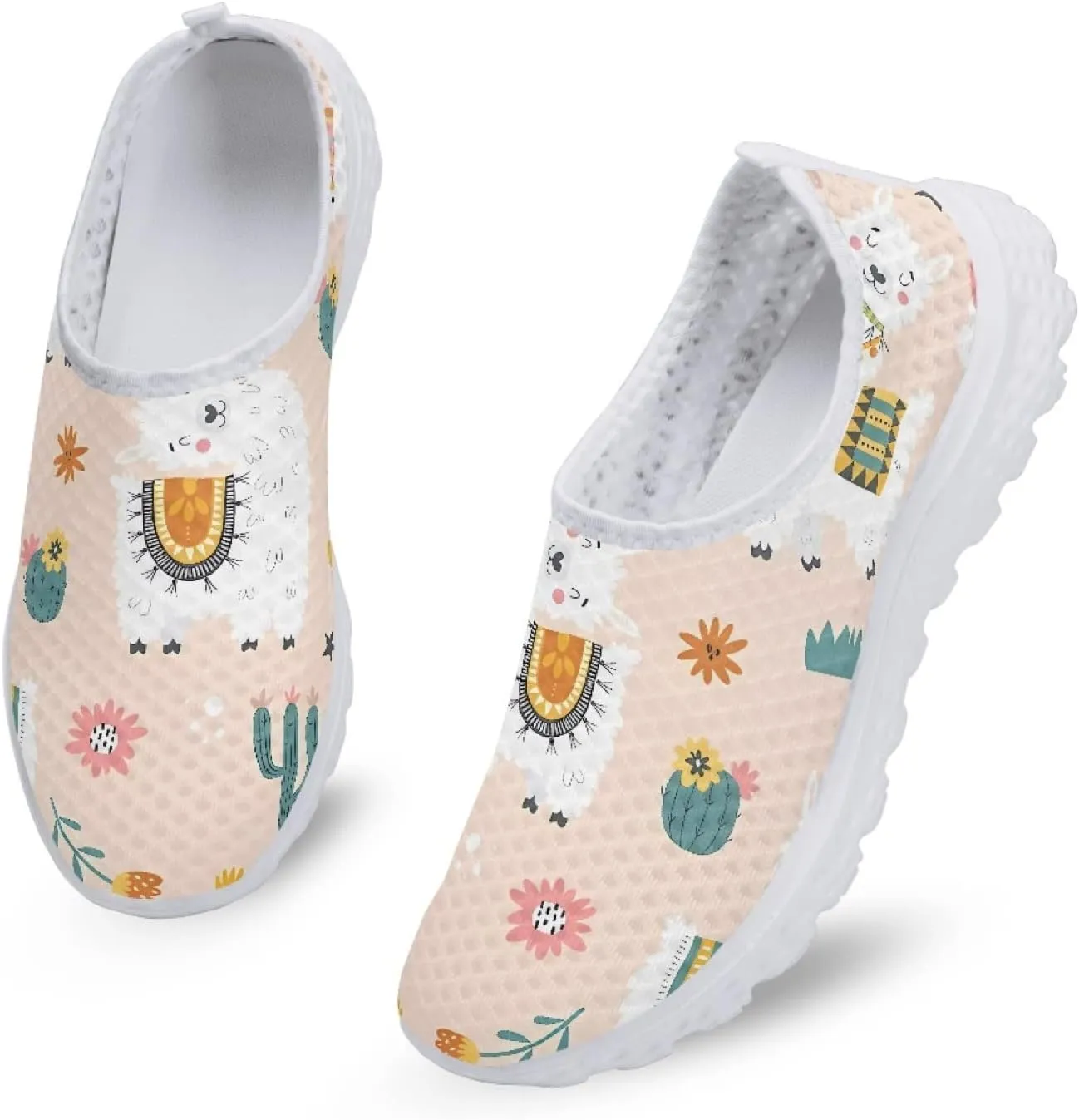 MARSVOVO Walking Shoes for Women with Arch Support and Comfort Lightweight Flexible Breathable Athletic Womens Sneakers Classic Flat Print Fashion Resistant Tennis Non Slip Work Shoes Women