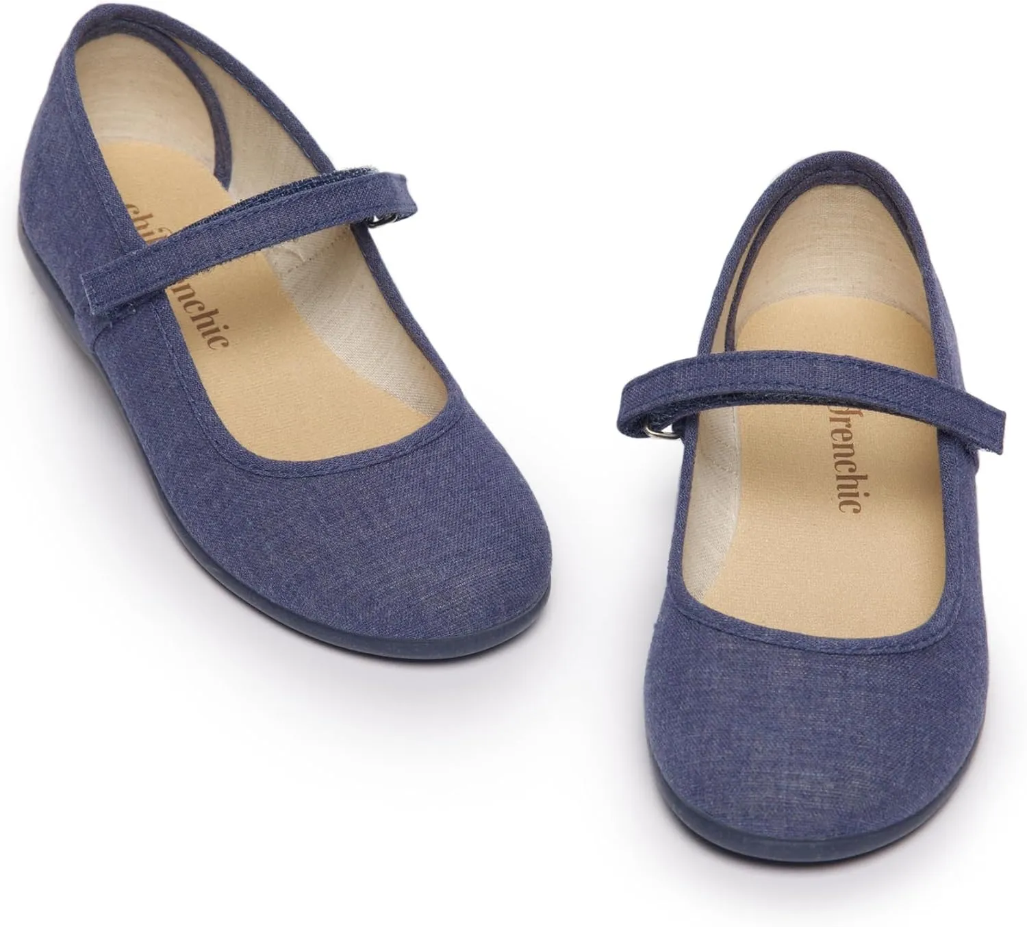 Mary Jane Shoes for Girls – Classic & Comfortable Dress Shoes for Toddlers & Kids – Perfect Flats for School, Play, and Special Occasions (Canvas)