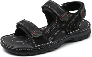 Maylrvjv Men's Outdoor Sports Sandals Lightweight Comfortable Hiking Walking Leather Casual Sandals Water Shoes