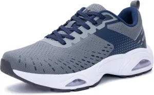 Men Running Shoes with Dual cushionings Breathable Lightweight Tennis Walking Sneakers Memory Foam Athletic Sport Shoes