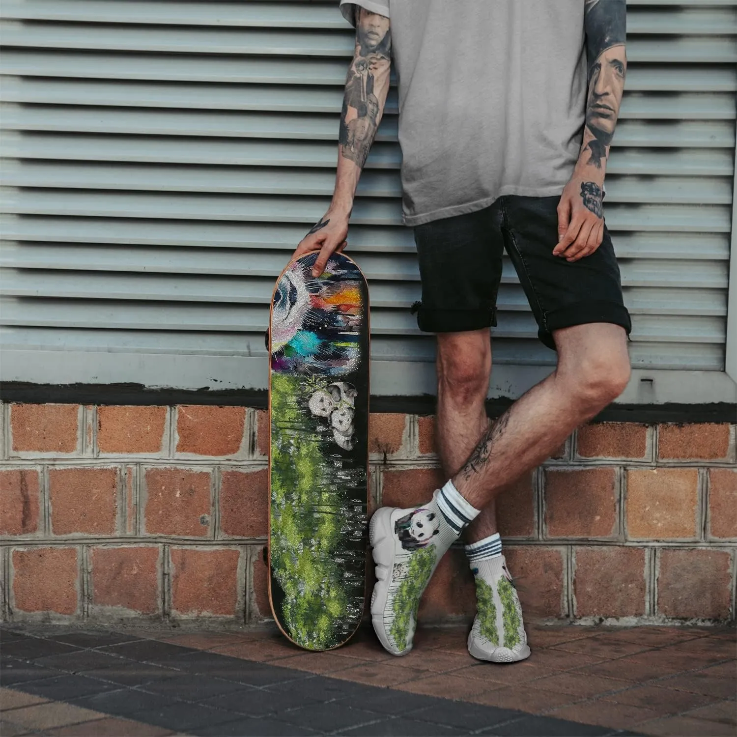 Men Women Slip-on Socks Sneakers Art Graffiti Painted Casual Shoes Tennis Running Shoes Plus Size 5-15