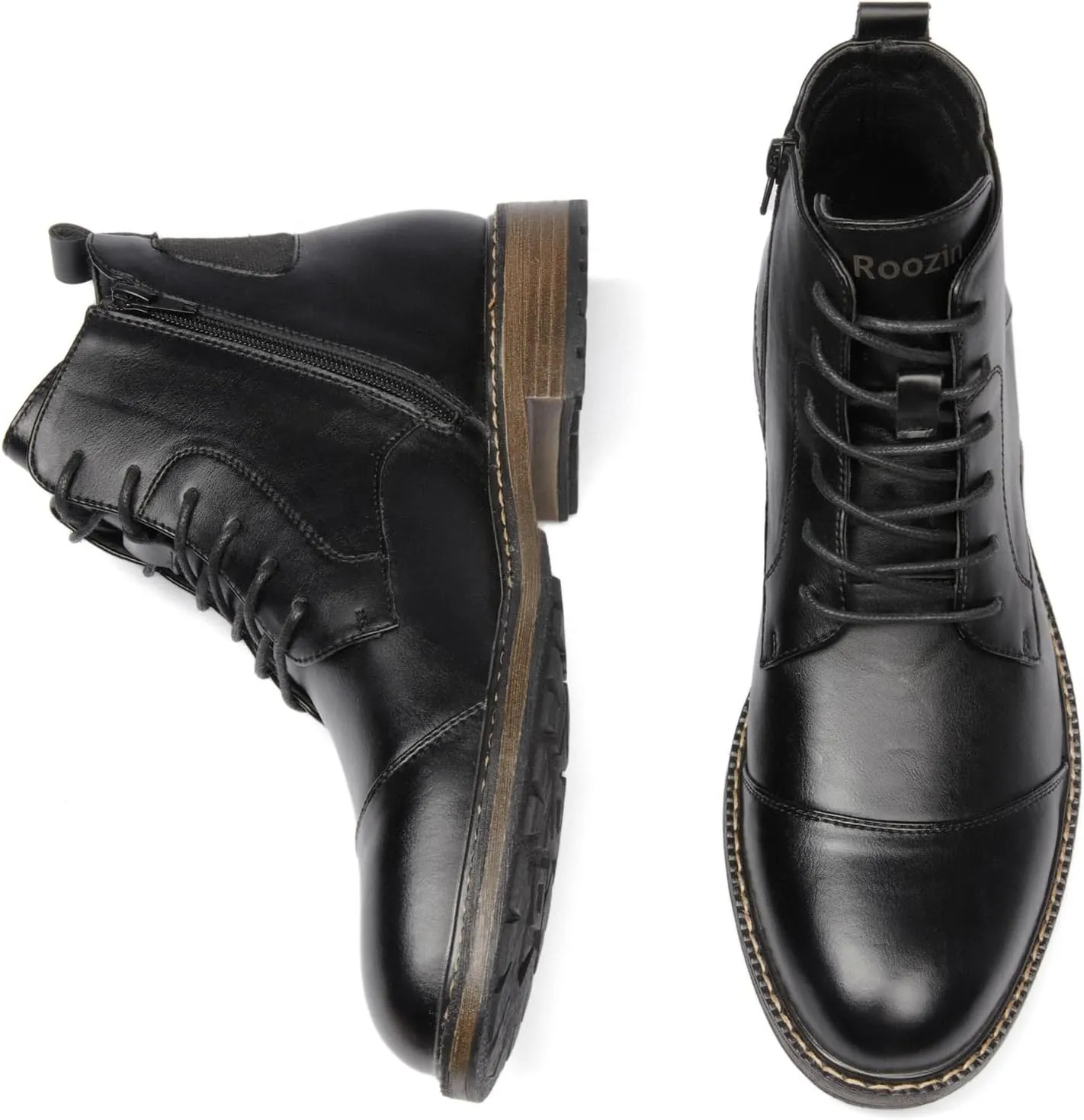 Men's Ankle Boots Lace-Up Dress Shoes, Oxford Business Shoes for Men.