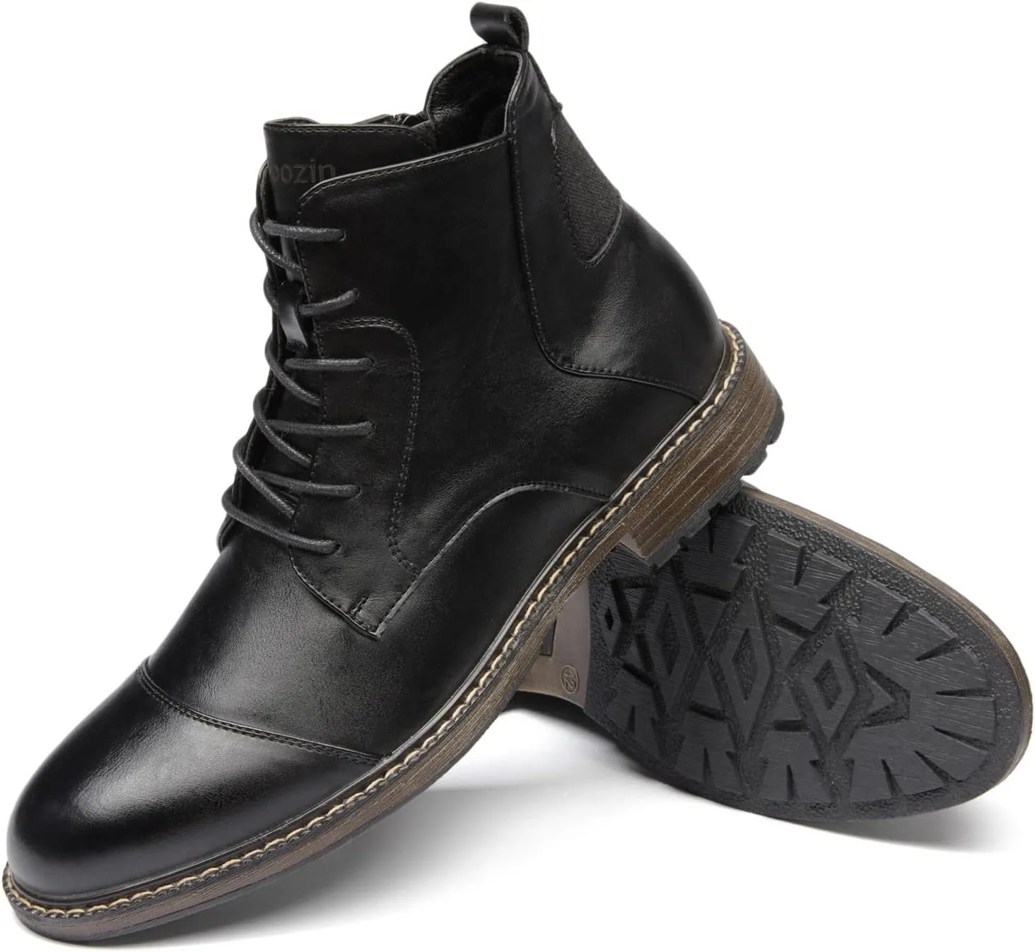 Men's Ankle Boots Lace-Up Dress Shoes, Oxford Business Shoes for Men.