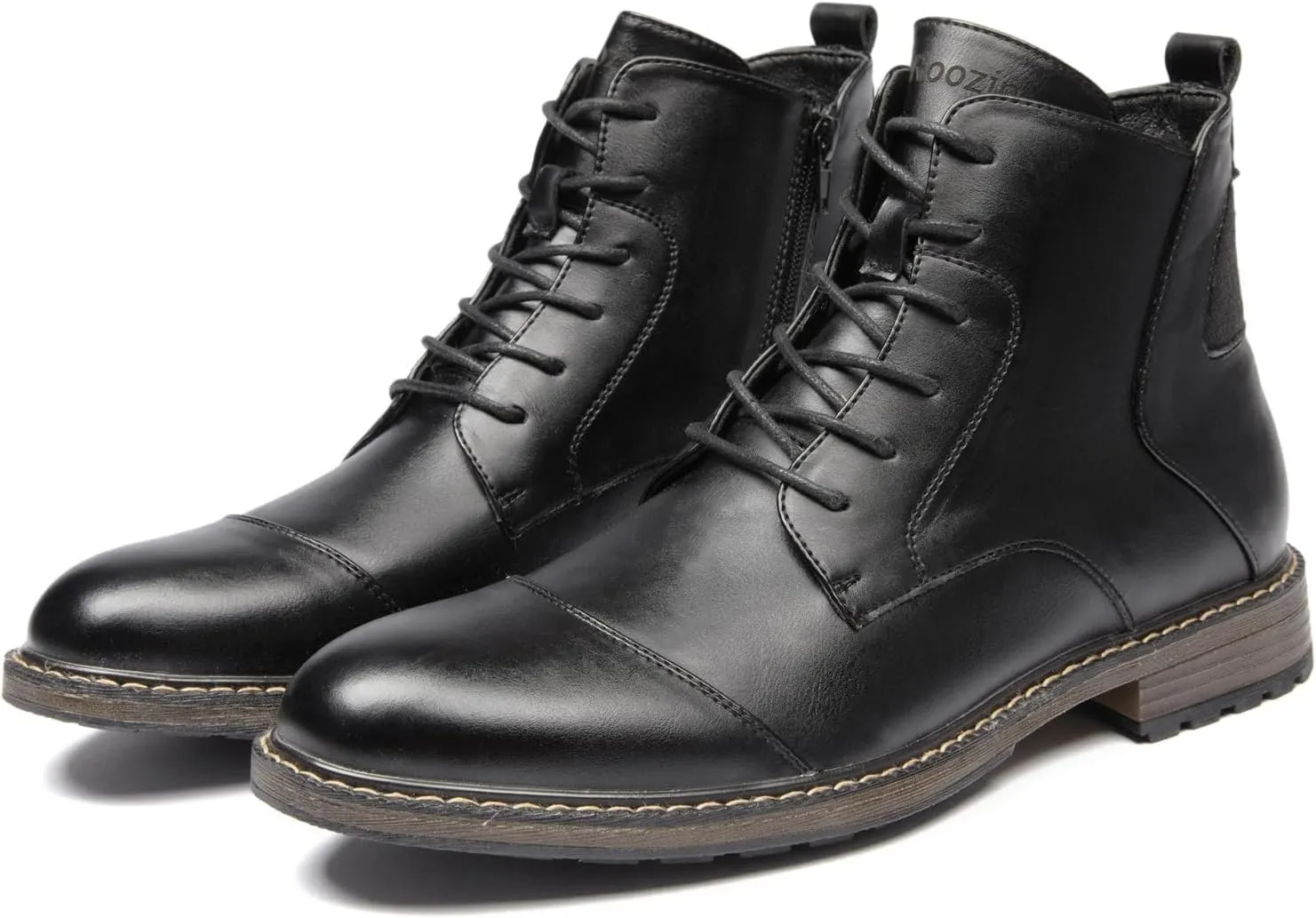 Men's Ankle Boots Lace-Up Dress Shoes, Oxford Business Shoes for Men.