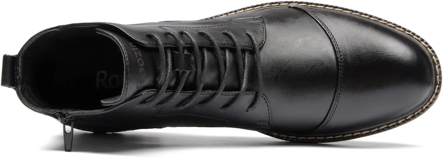 Men's Ankle Boots Lace-Up Dress Shoes, Oxford Business Shoes for Men.
