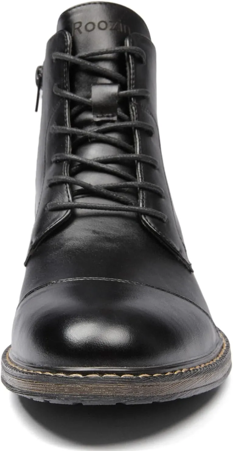 Men's Ankle Boots Lace-Up Dress Shoes, Oxford Business Shoes for Men.