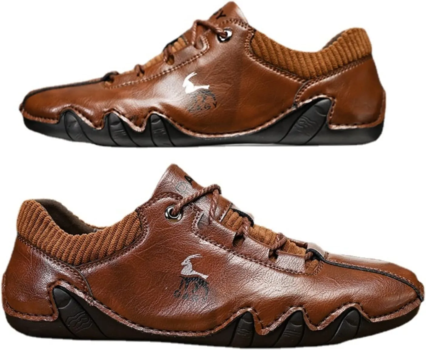 Mens Casual Shoes Summer Fashion Sneakers Hand Made Leather Oxfords Work Shoe Moccasin Sneaker for Men