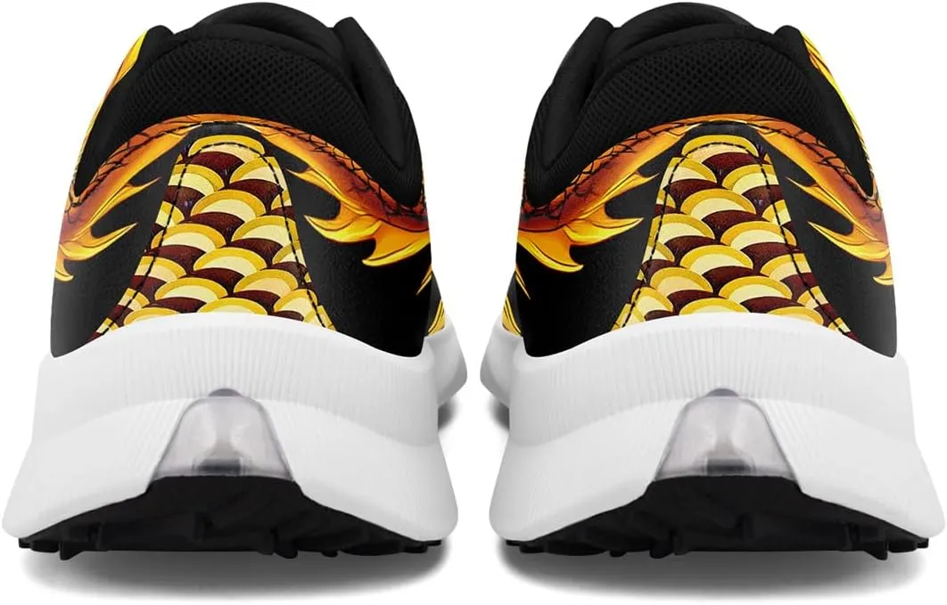 Men's Dragon Golf Shoes, Athletic Spikeless Golf Sneakers Non-Slip Cushion Waterproof Walking Shoes for Women