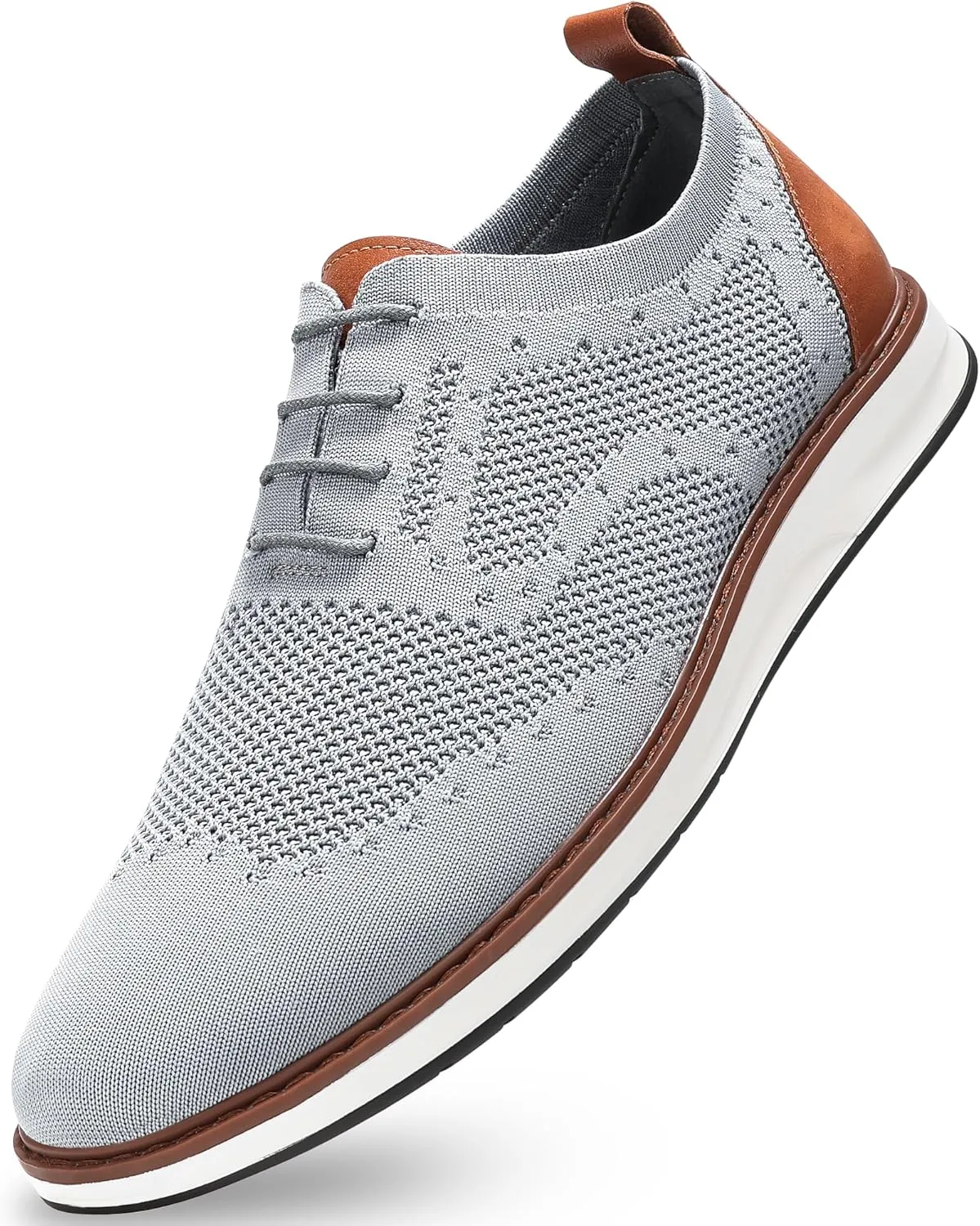 Mens Dress Shoes Casual Oxfords Shoes Knit Lightweight Breathable Business Work Shoes Walking Shoes Fashion Sneakers