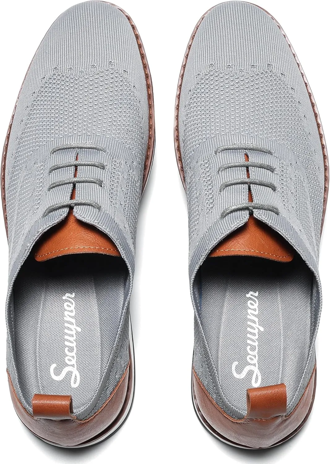 Mens Dress Shoes Casual Oxfords Shoes Knit Lightweight Breathable Business Work Shoes Walking Shoes Fashion Sneakers