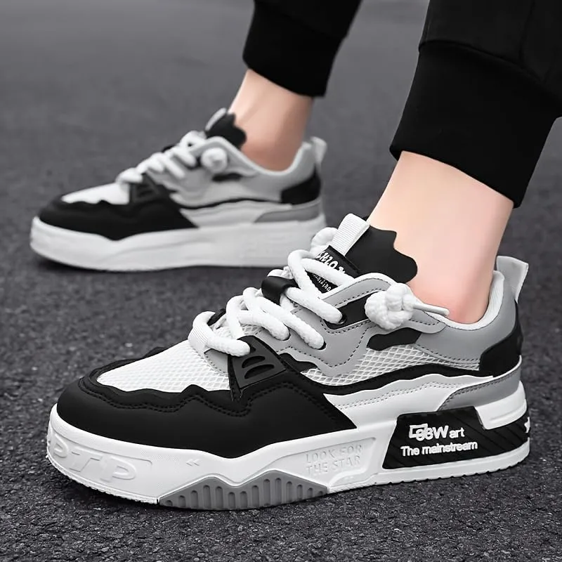 Men's Fashion Sneakers Casual Sports Shoes, All-Season Low Top Lace-Up Trainers for Everyday Wear, Sports & Outdoor Activities