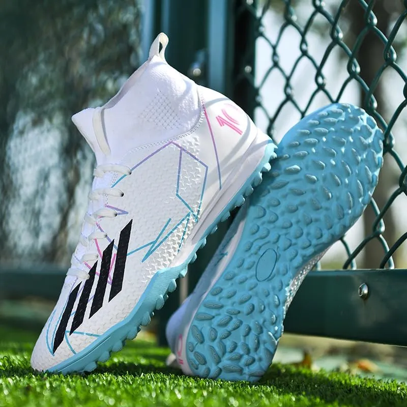 Men's Soccer Cleats Indoor Turf Lightweight Performance Training Soccer Shoes Soft Ground Athletic Football Boots Outdoor
