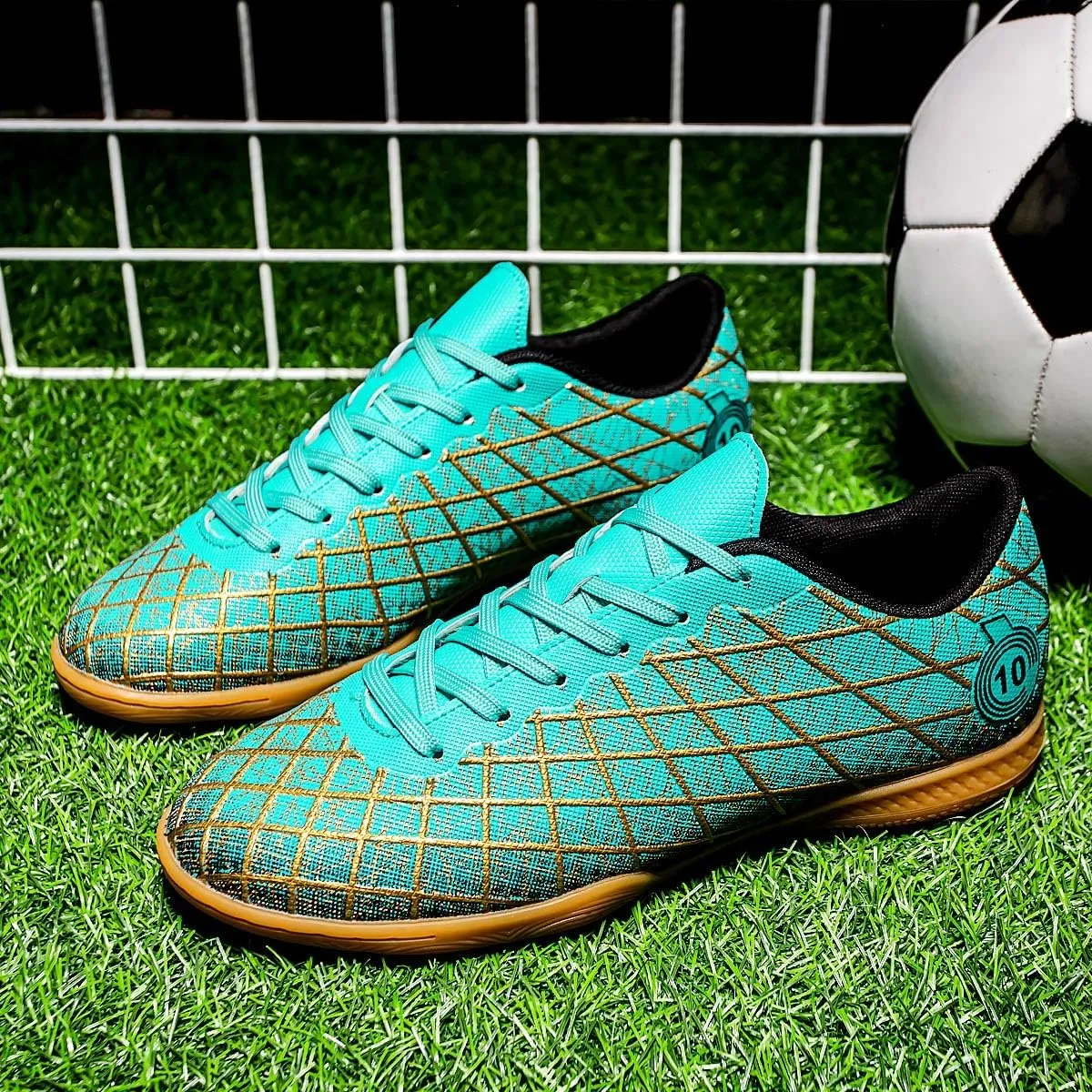 Men's Soccer Cleats Indoor Turf Lightweight Performance Training Soccer Shoes Soft Ground Athletic Football Boots Outdoor