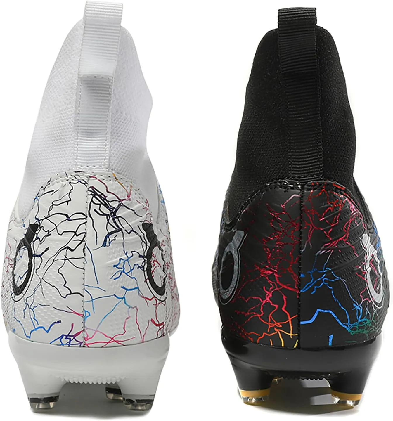Men's Soccer Shoes High-Top Soccer Cleats Outdoor Breathable Athletic Professional Spikes Youth Boys Football Shoes Unisex