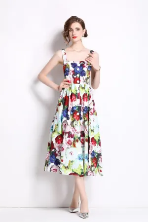 Midi Thick Flat-rate discount Carnival Limited edition range Dress Strap Flared