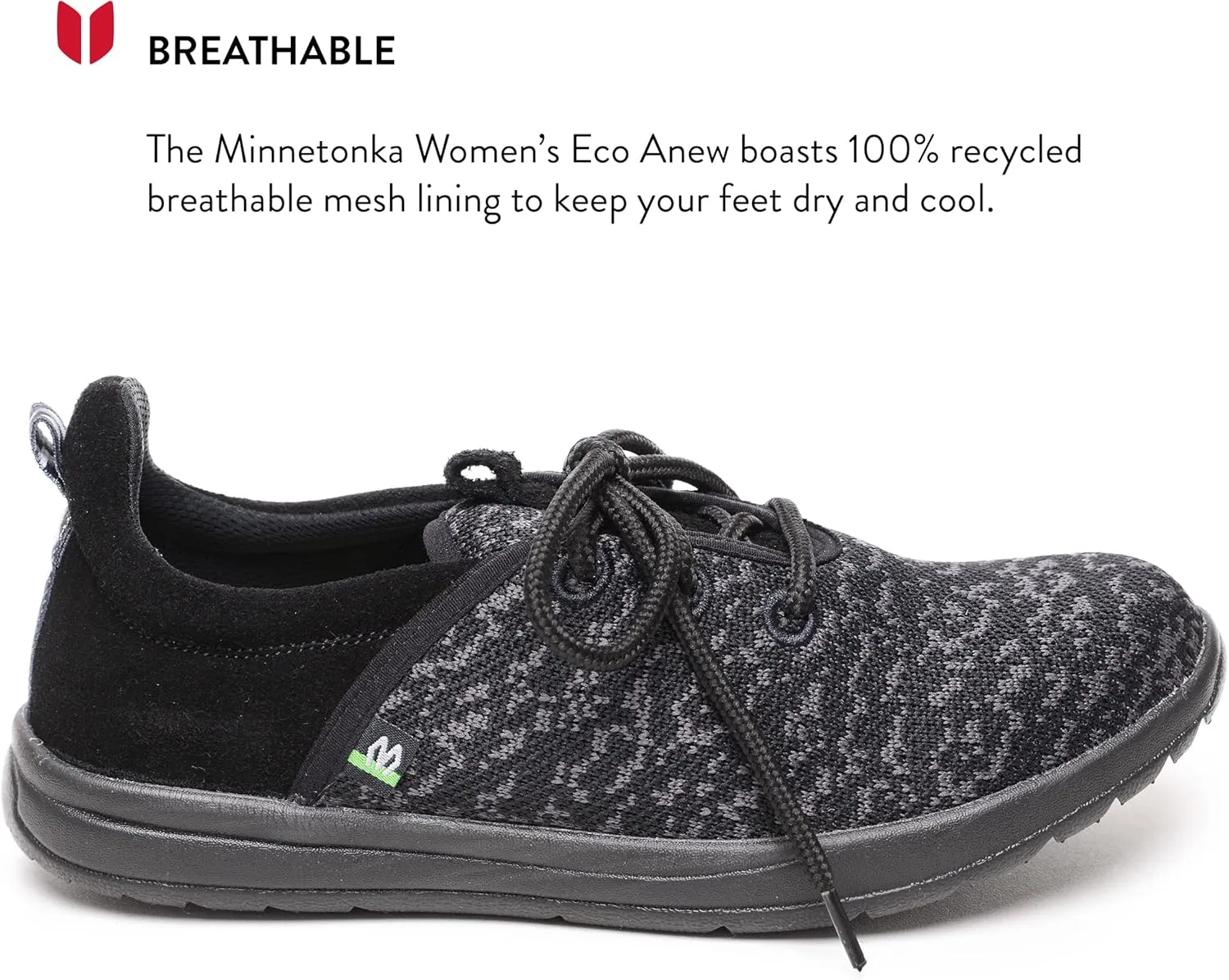 Minnetonka Women’s Ecowise Anew-Knit Casual Sneakers