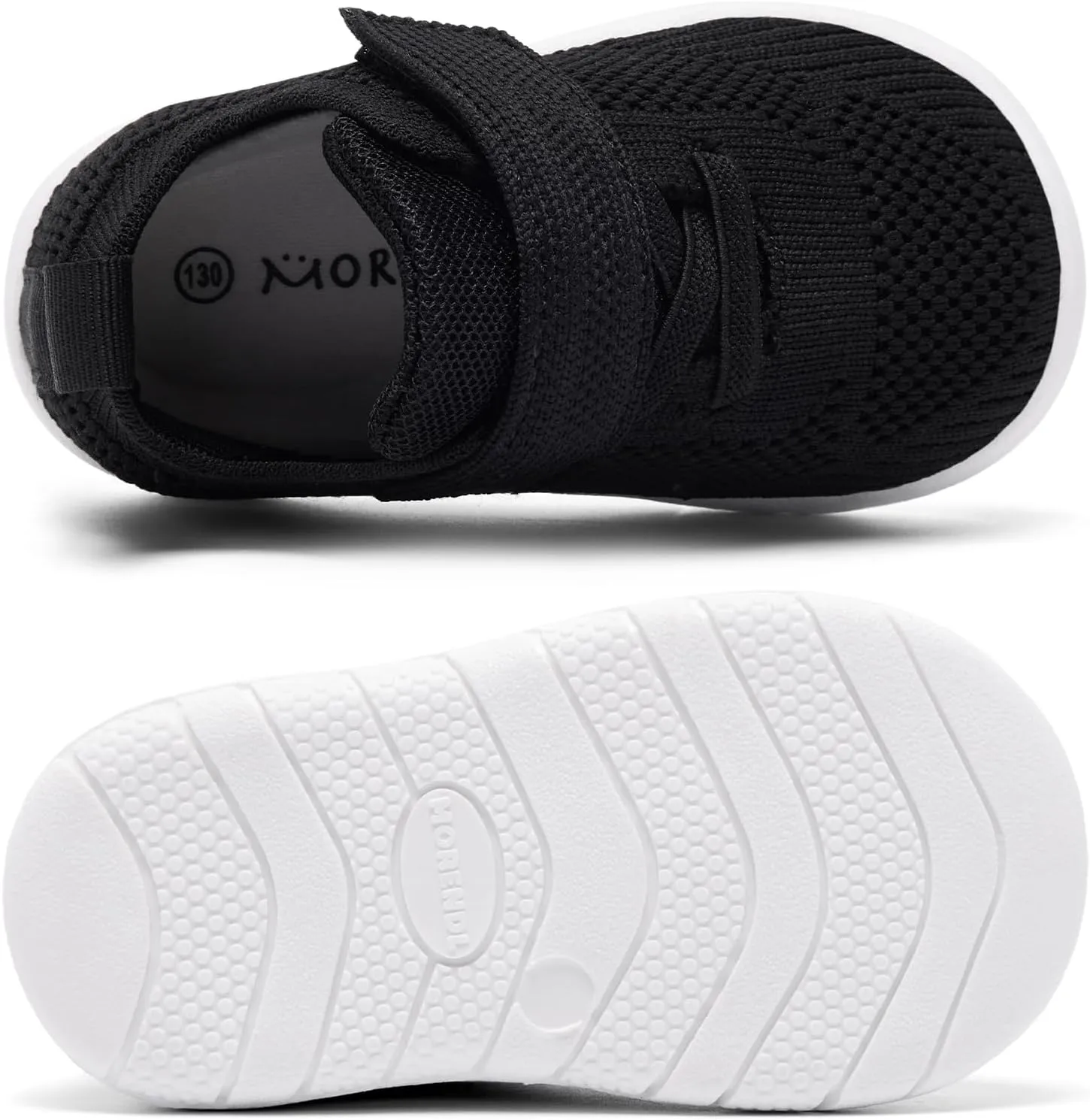 MORENDL Toddler Sneakers Baby Non-Slip Lightweight Breathable Barefoot Shoes Infant Tennis Walking Shoes
